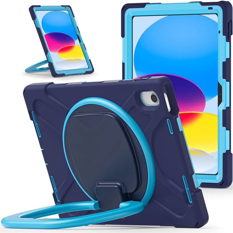 Etui robuste iPad avec poignée anneau rotative