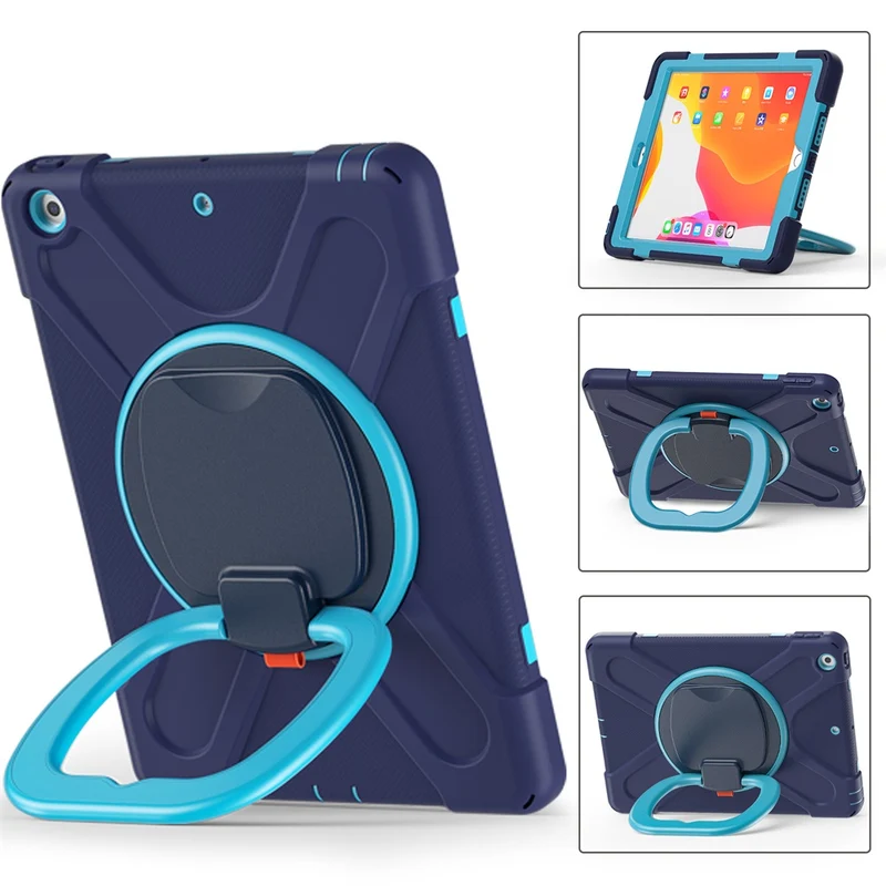Etui robuste iPad avec poignée anneau rotative