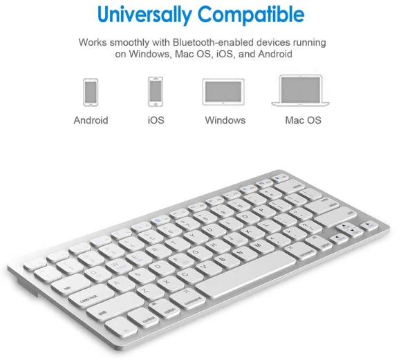 Clavier sans-fil portable Bluetooth (11'')