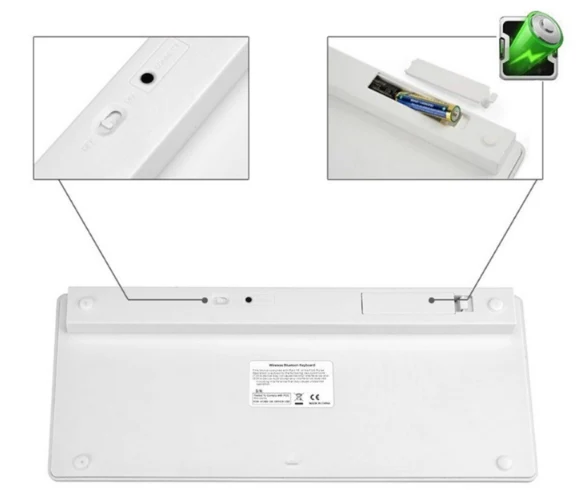 Clavier sans-fil portable Bluetooth (11'')
