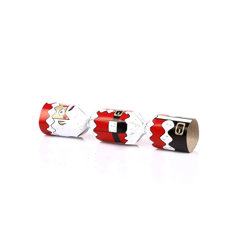 Lot de 8 mini crackers surprises de Noël 12x14,6x6,3 cm - Argent
