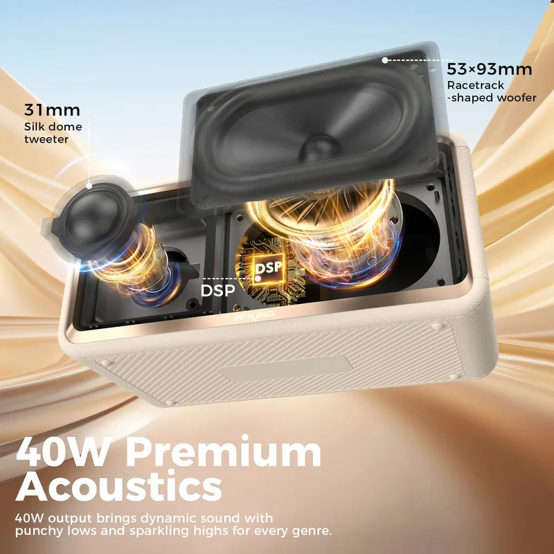 W-KING H130 40W RMS Rugged Outdoor Bluetooth Speaker