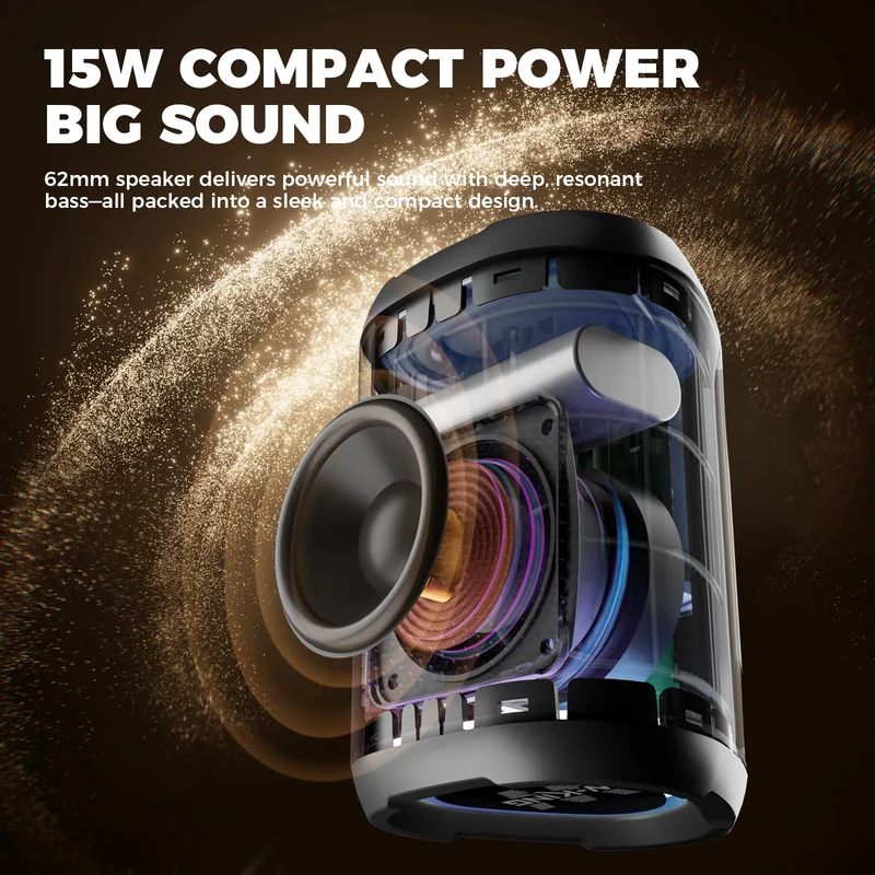 W-KING D110 15W RMS Portable Bluetooth Speaker