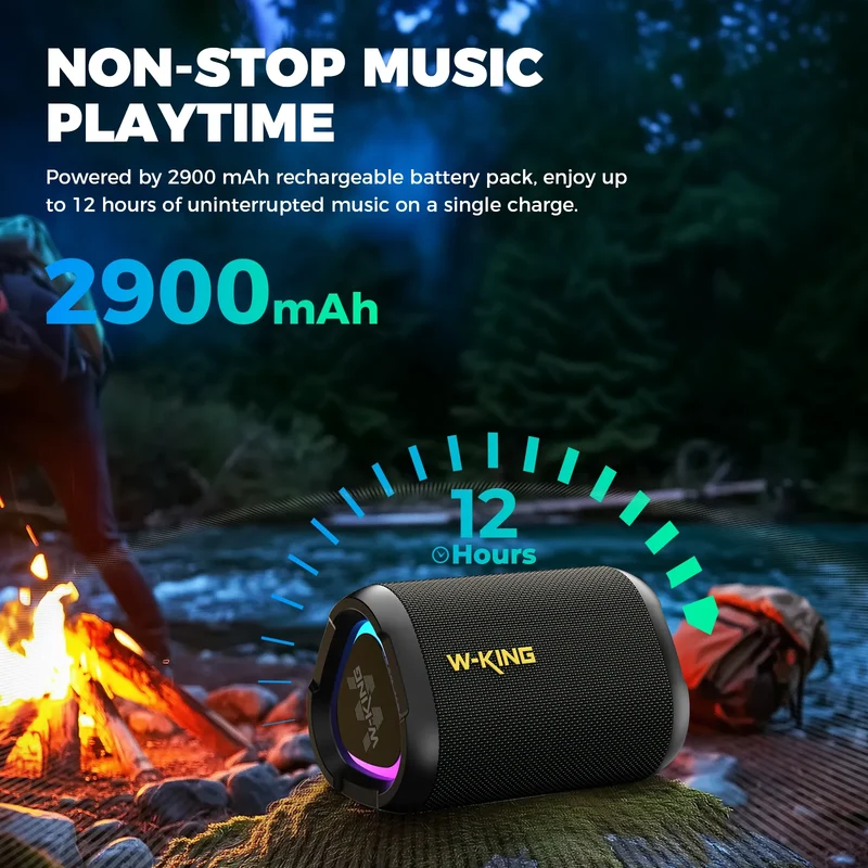 W-KING D110 15W RMS Portable Bluetooth Speaker