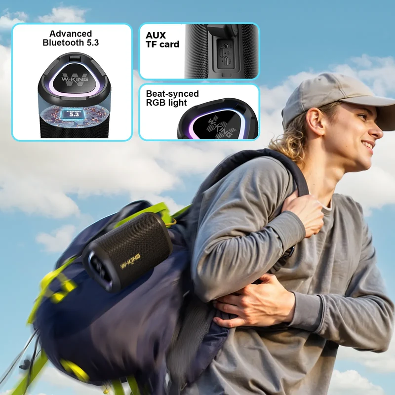 W-KING D110 15W RMS Portable Bluetooth Speaker