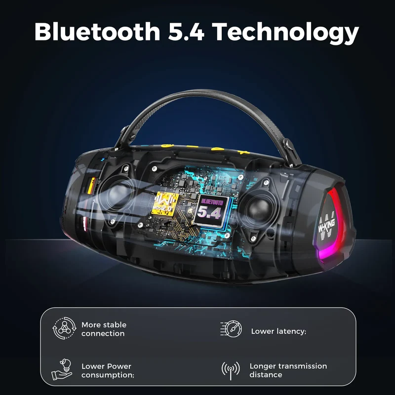 W-KING X10S 50W RMS Outdoor Bluetooth Party Speaker with Deep Bass