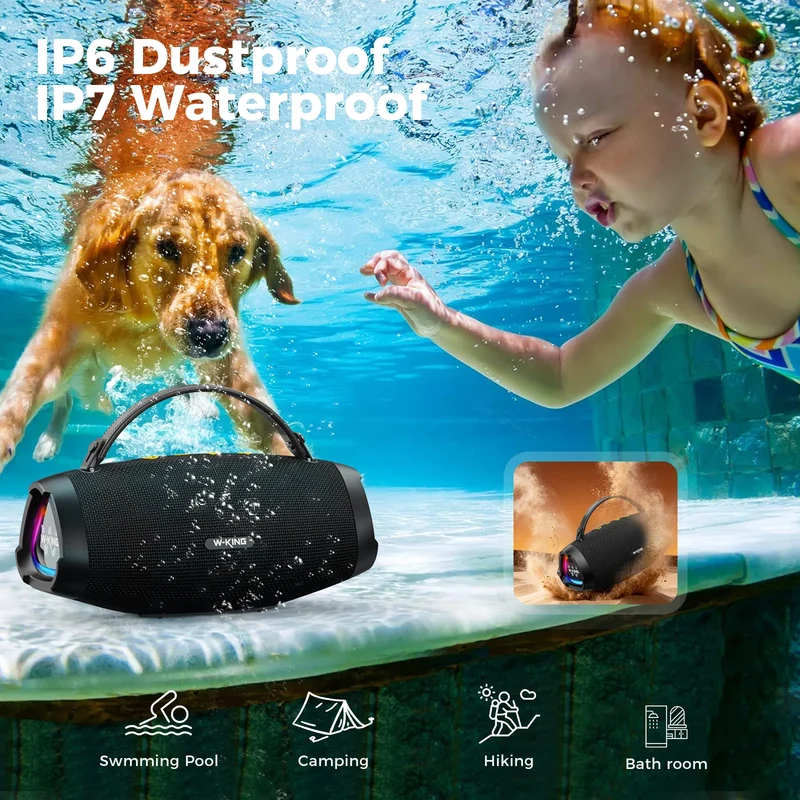 W-KING X10S 50W RMS Outdoor Bluetooth Party Speaker with Deep Bass