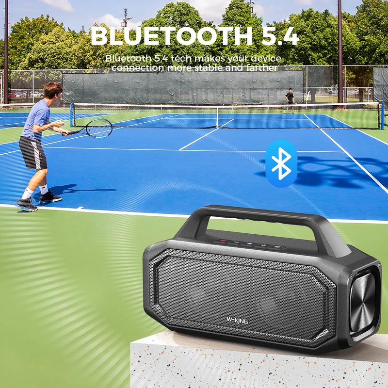 W-KING BT261-2 60W RMS Outdoor Bluetooth Party Speaker with Deep Bass (80W Peak)