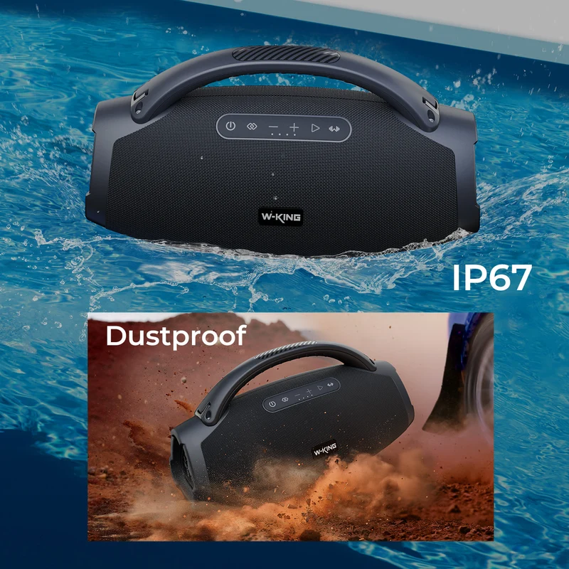 W-KING D20S 140W RMS Loud Portable Bluetooth Speaker for Outdoor & Party