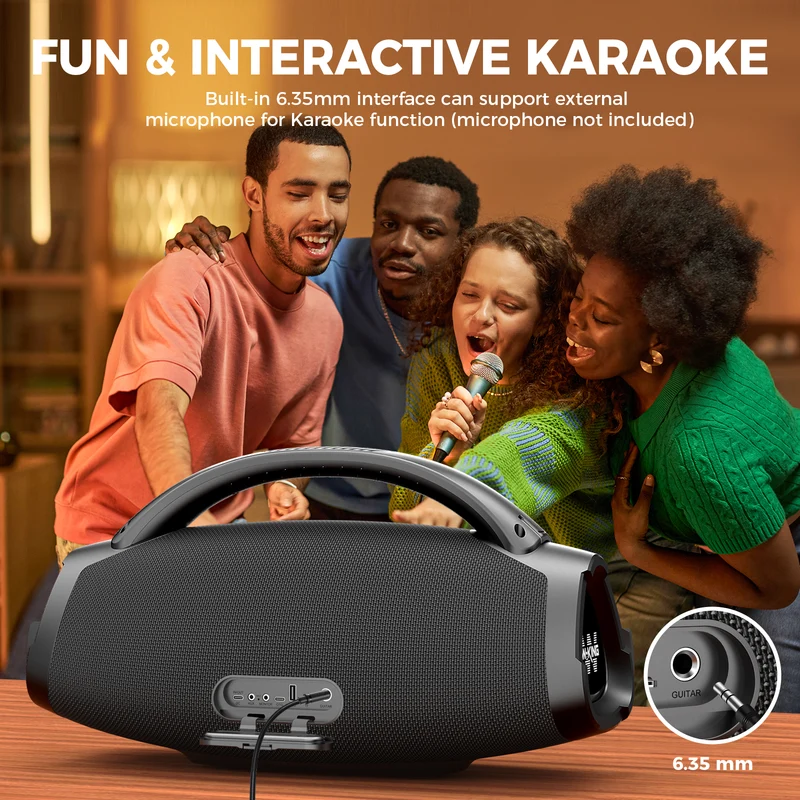 W-KING X20S 140W RMS Portable Bluetooth Party Speaker with Deep Bass (180W Peak)