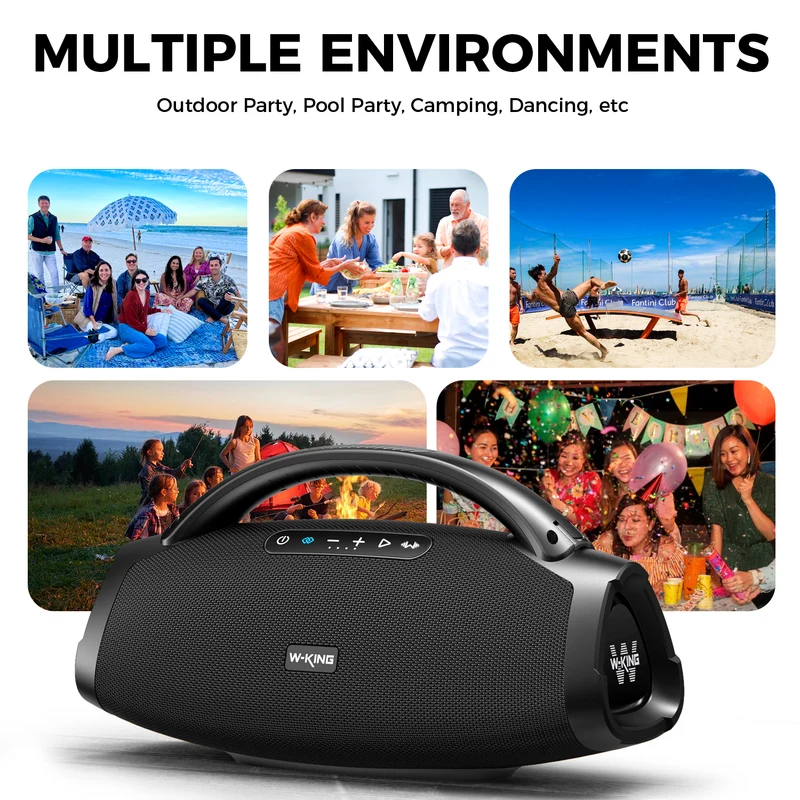 W-KING X20S 140W RMS Portable Bluetooth Party Speaker with Deep Bass (180W Peak)