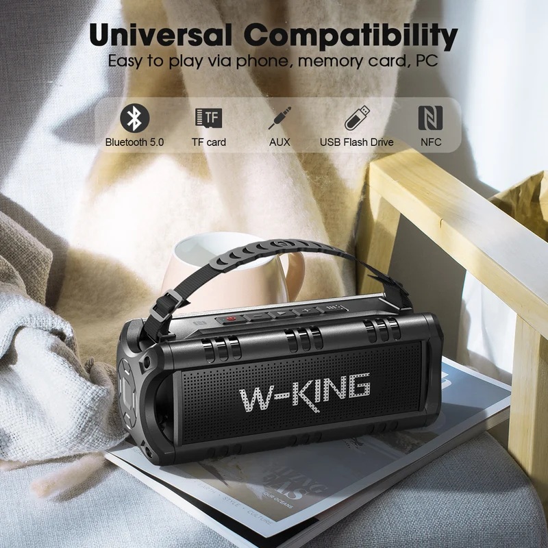 W-KING D8 Mini 30W RMS Portable Bluetooth Speaker with Bass