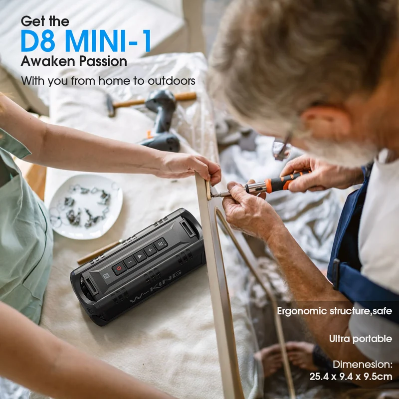 W-KING D8 Mini 30W RMS Portable Bluetooth Speaker with Bass