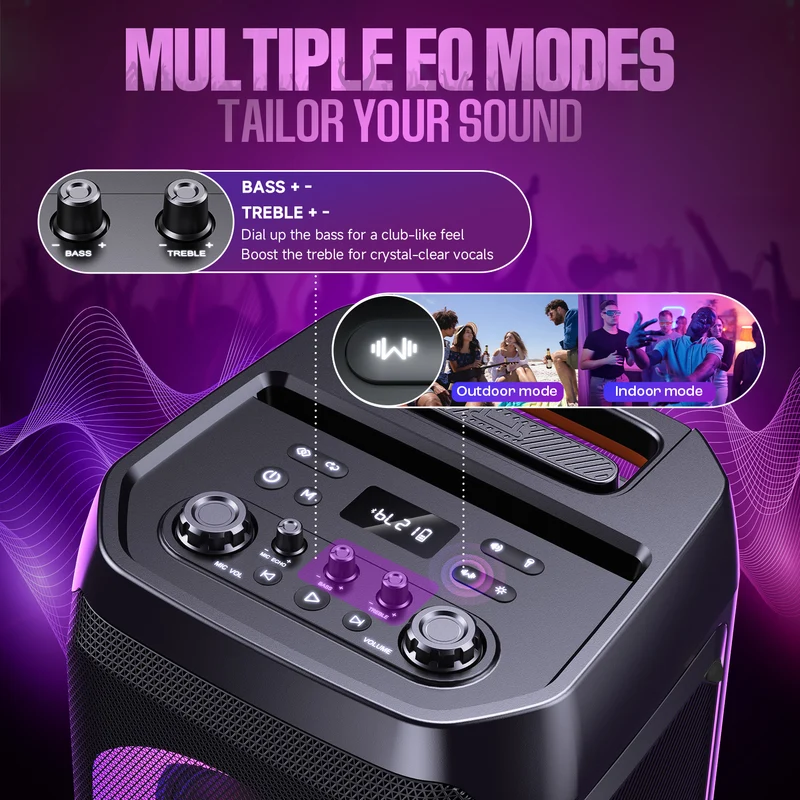 W-KING T12 270W RMS Powerful Bluetooth Party Speaker with Subwoofer Bass (370W Peak)