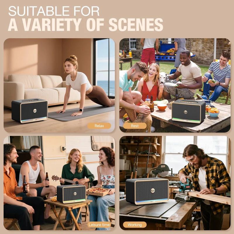 W-KING H330 120W RMS Rugged Outdoor Bluetooth Speaker with Stereo Sound (210W Peak)