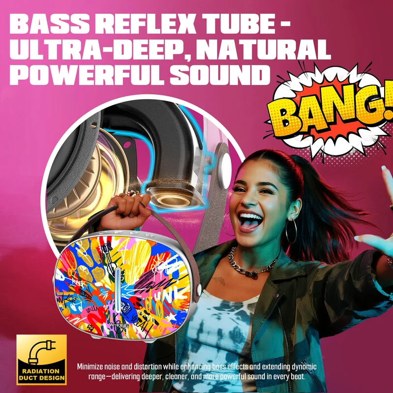 W-KING T8 II Portable Bluetooth Speaker with Deep Bass