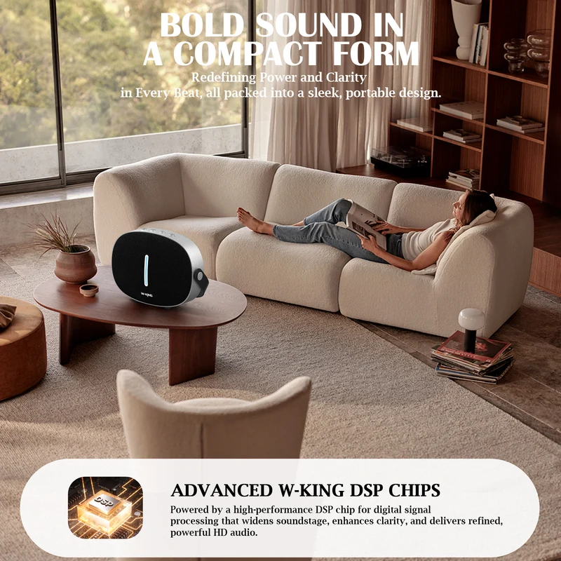 W-KING T8 II Portable Bluetooth Speaker with Deep Bass