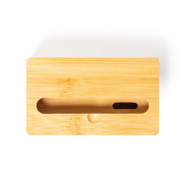 Support pour smartphone en bambou avec amplificateur de son SUIJIN
