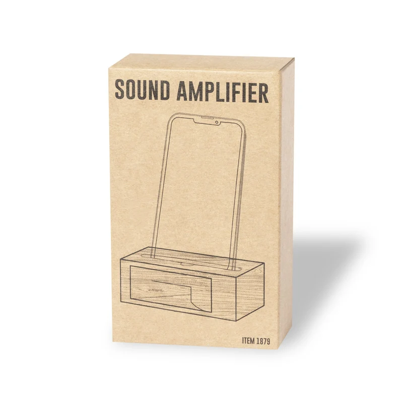 Support pour smartphone en bambou avec amplificateur de son SUIJIN