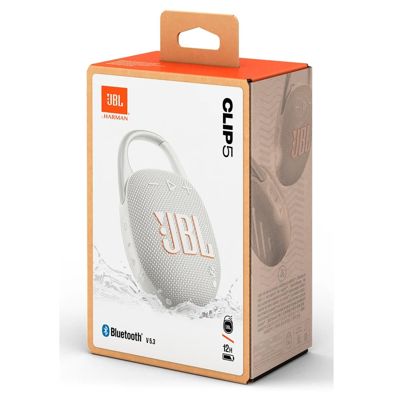 JBL Bluetooth Portable Speaker CLIP5WHTAM
