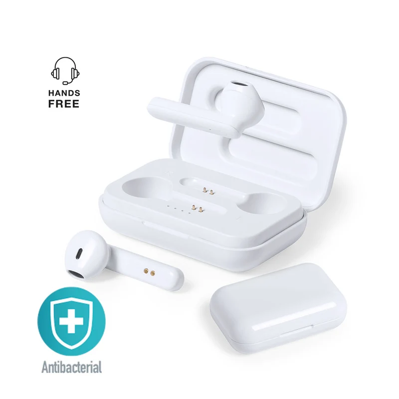 Écouteurs antibactériens bluetooth 5.0 avec poste de charge 400 mAh KIKEY