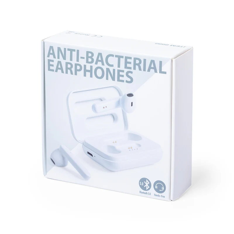 Écouteurs antibactériens bluetooth 5.0 avec poste de charge 400 mAh KIKEY
