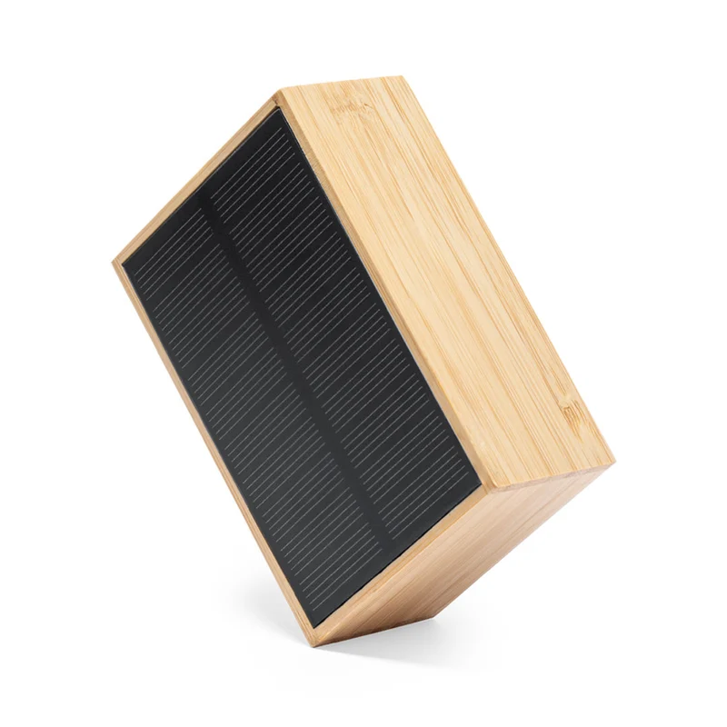 Enceintes solaires 3w, batterie 400 mAh en bambou LAURENS