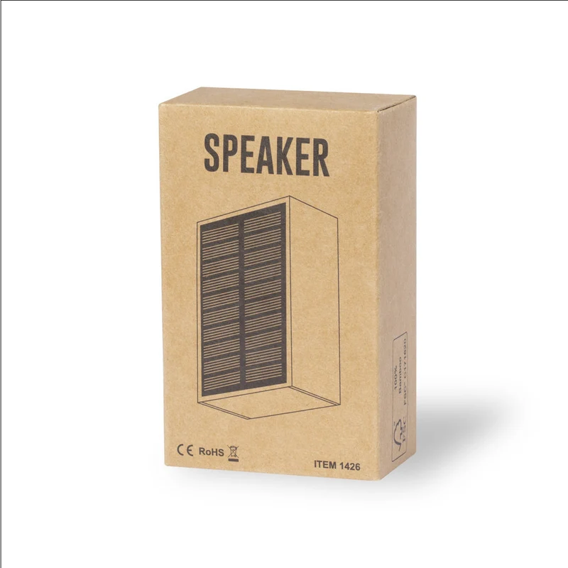 Enceintes solaires 3w, batterie 400 mAh en bambou LAURENS