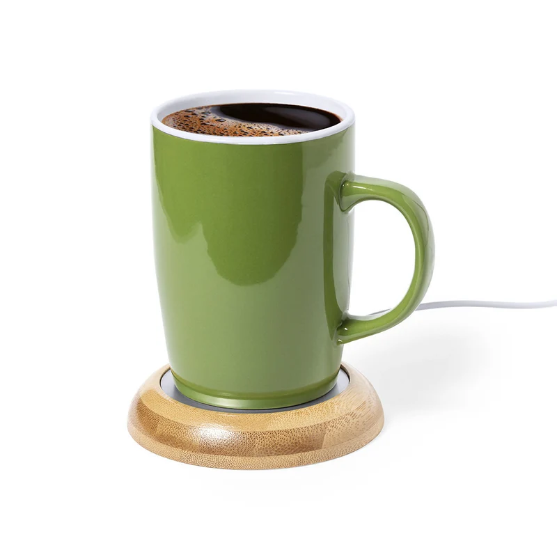 Chauffe tasse connexion usb en bambou LIGRANT