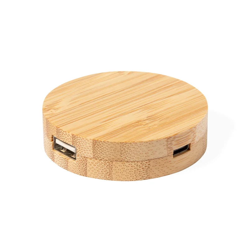 Hub usb avec 2 ports usb 2.0 en bambou LASIAR