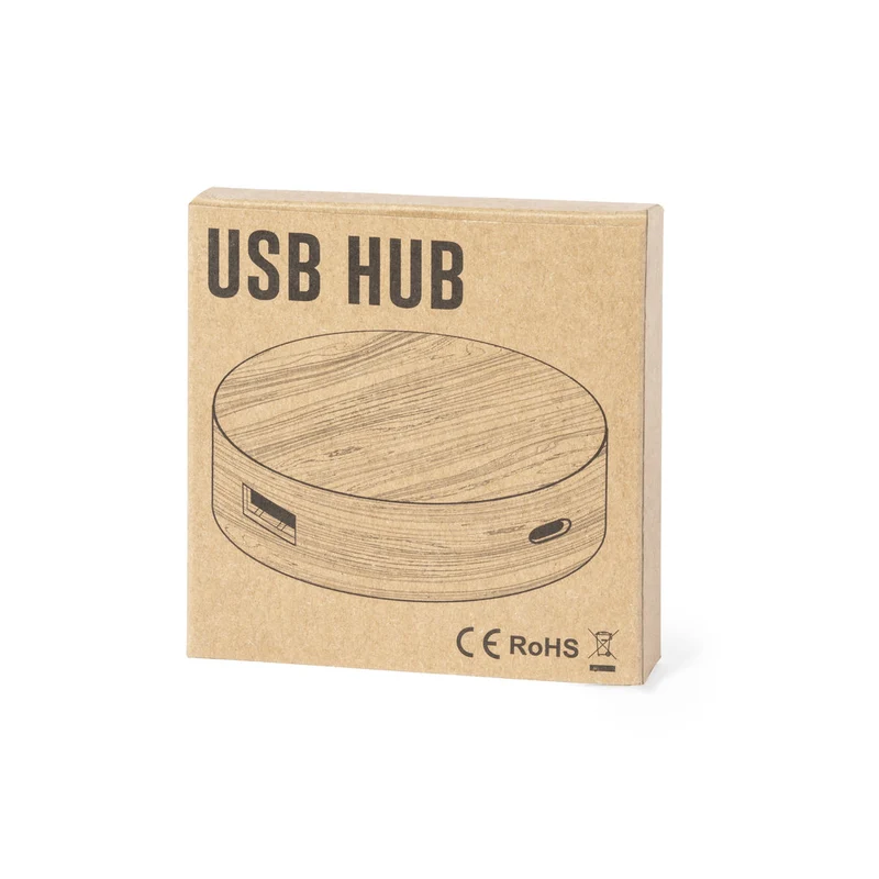 Hub usb avec 2 ports usb 2.0 en bambou LASIAR
