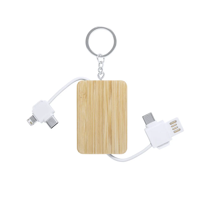 Chargeur porte clés en bambou RUSELL