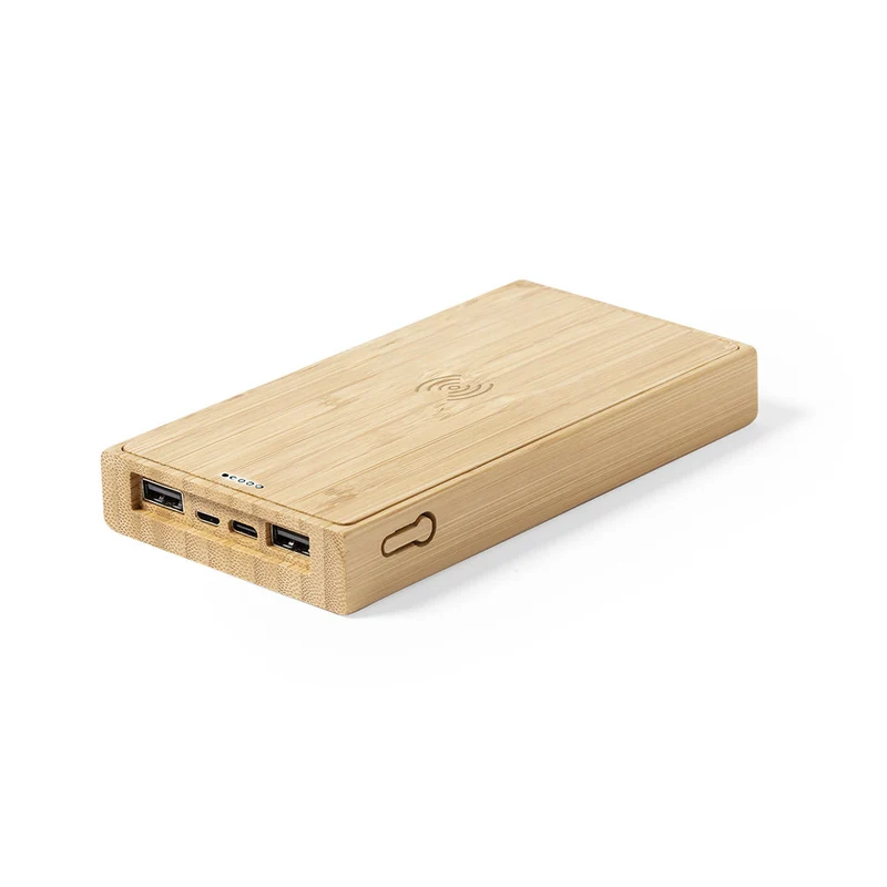 Batterie externe 10 000 mAh en bambou DIUK