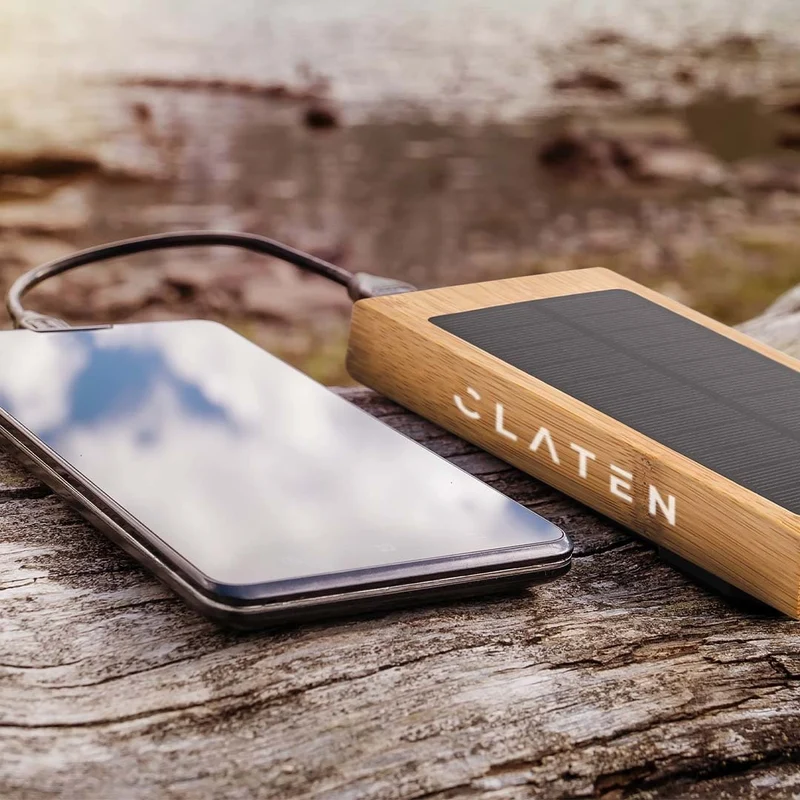Batterie externe 10 000 mAh en bambou DIUK
