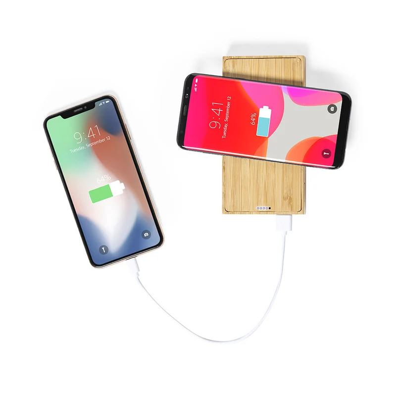 Batterie externe 10 000 mAh en bambou DIUK