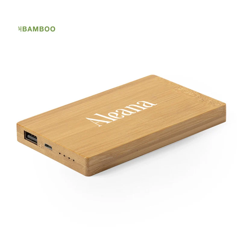 Batterie externe 5 000 mAh en bambou NIPAX
