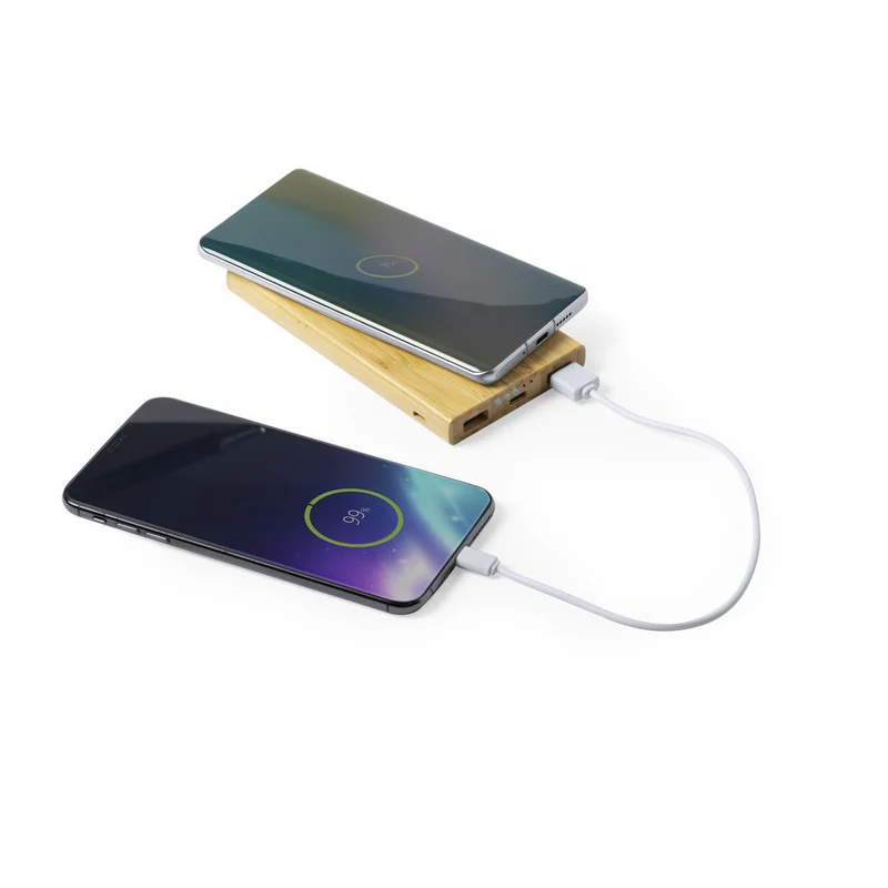 Batterie externe 6 000 mAh en bambou KALERY