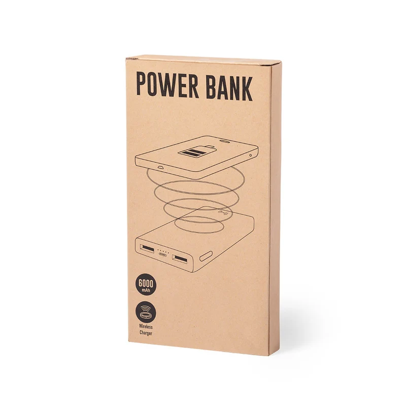 Batterie externe 6 000 mAh en bambou KALERY