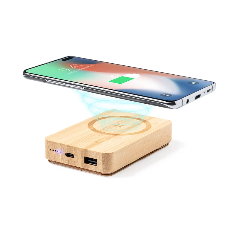 Batterie externe 5 000 mAh en bambou et liège DOBSON