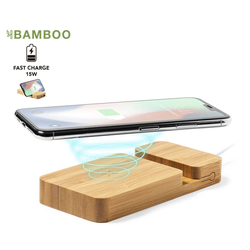 Batterie externe de 5 000 mAh en bambou DRALIA
