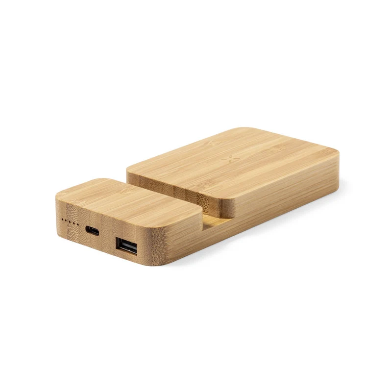 Batterie externe de 5 000 mAh en bambou DRALIA
