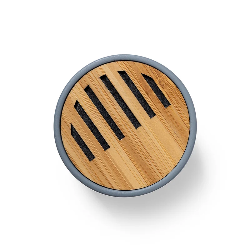 Enceintes bluetooth, 3w, batterie 300 mAh en ciment calcaire et bambou PILER