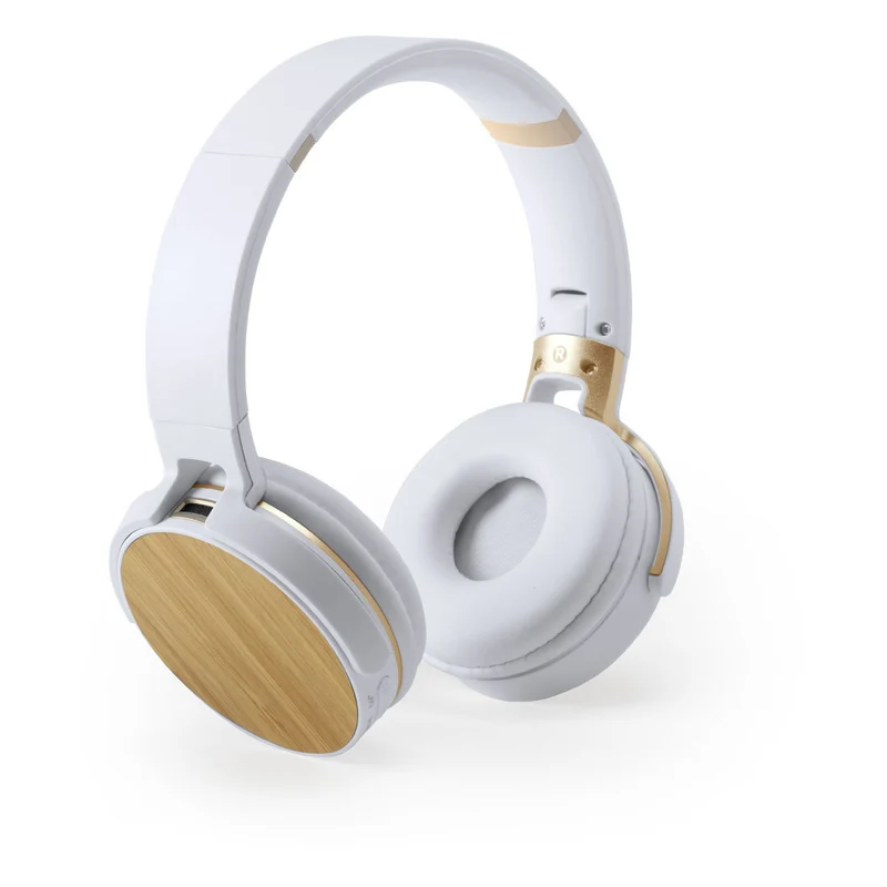Casque bluetooth 5.0 jack 3,5mm, batterie 200 mAh en bambou et abs TREIKO