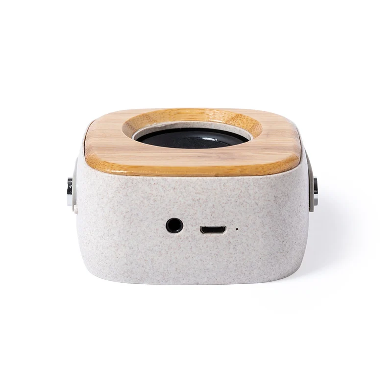 Enceintes bluetooth, 3w, batterie 500 mAh en paille de blé, abs et bambou KEPIR