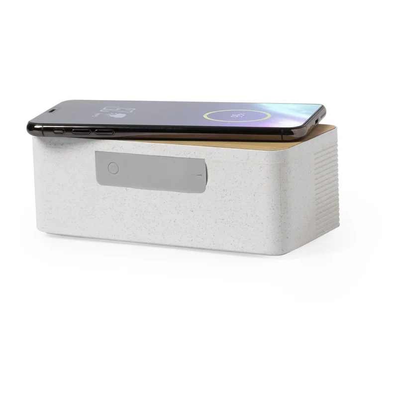 Enceintes 5w, 1200 mAh en paille de blé, abs et bambou TRECAM