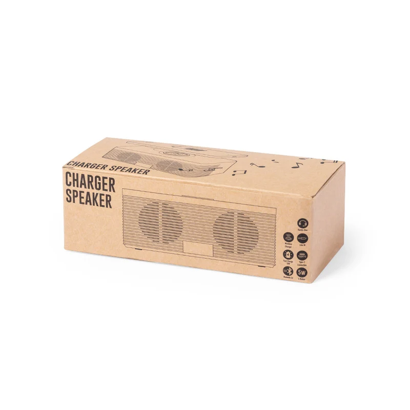 Enceintes 5w, 1200 mAh en paille de blé, abs et bambou TRECAM