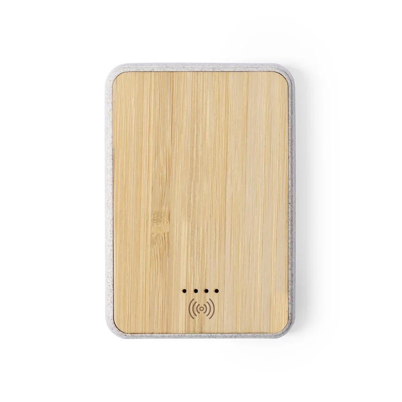Batterie externe sans fil 5w, 5000 mAh en paille de blé, abs et bambou GORIX