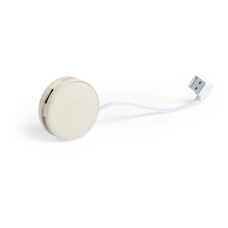 Hub usb en paille de blé et abs BRUNOX