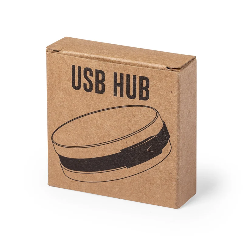 Hub usb en paille de blé et abs BRUNOX