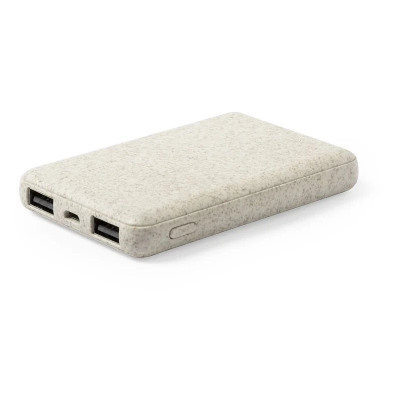 Batterie externe 5000 mAh fabriqué en paille de blé et en abs SHIDEN